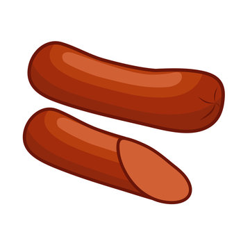 sausage isolated illustration