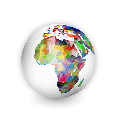 Africa Geometric Globe.
