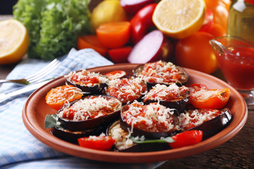 Baked vegetables for breakfast