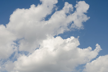 Clouds and blue sky.