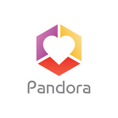 Box Pandora Love Icon Logo