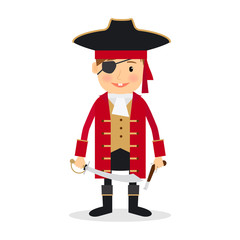 Pirate boy vector