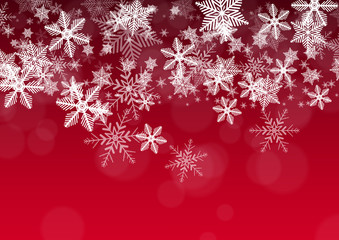 Naklejka na ściany i meble Decorative Vector Holiday Background with Snowflakes
