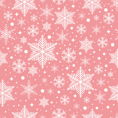 Vector seamless pattern with snowflakes. Christmas Background