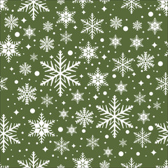 Vector seamless pattern with snowflakes. Christmas Background