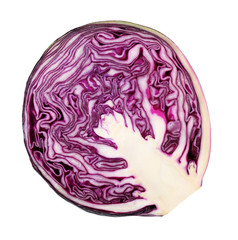 Red cabbage isolated on white