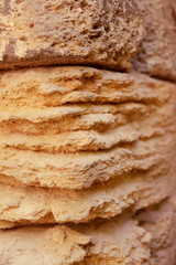 Background of old cracked wall, close up