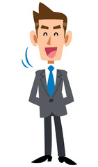 うなずくビジネスマン