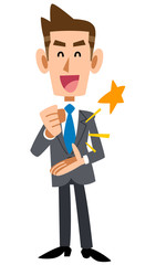 ひらめくビジネスマン