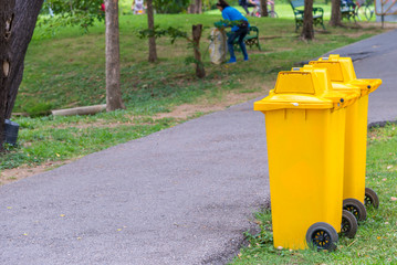 Waterfall in rain forest at national park