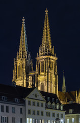 Fototapeta na wymiar St. Peter's Cathedral, Regensburg, Germany