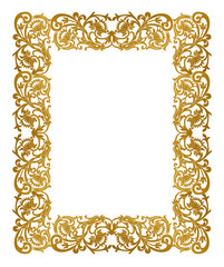 Vintage baroque floral border