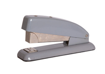 Old dirty stapler isolated
