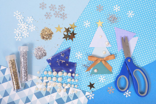 Bright and shiny accessories for Christmas craft and scrapbookin