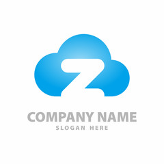 Obraz premium Initial Z Cloud Logo icon