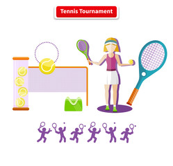 Obraz na płótnie Canvas Tennis Tournament Concept