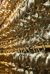 Tea kettles at shop in Marrakesh souk