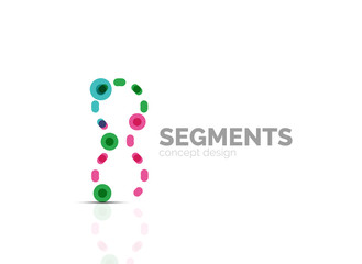 Vector outline minimal abstract geometric logo