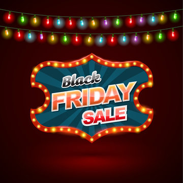 Black Friday sale banner with light color.