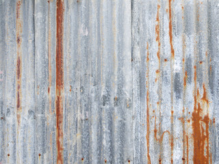Rusted galvanized iron plate