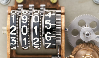 Two thousands fifteen and a half. The old, mechanical counter, w