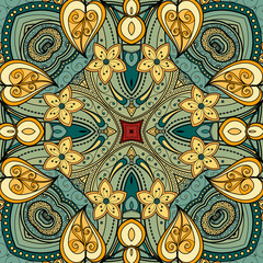 Vector Seamless Abstract Tribal Pattern