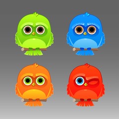 Color birds set