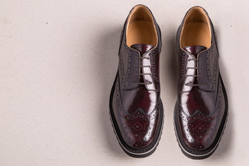 pair of man brogues shoes