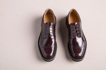 pair of man brogues shoes