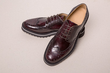 pair of man brogues shoes