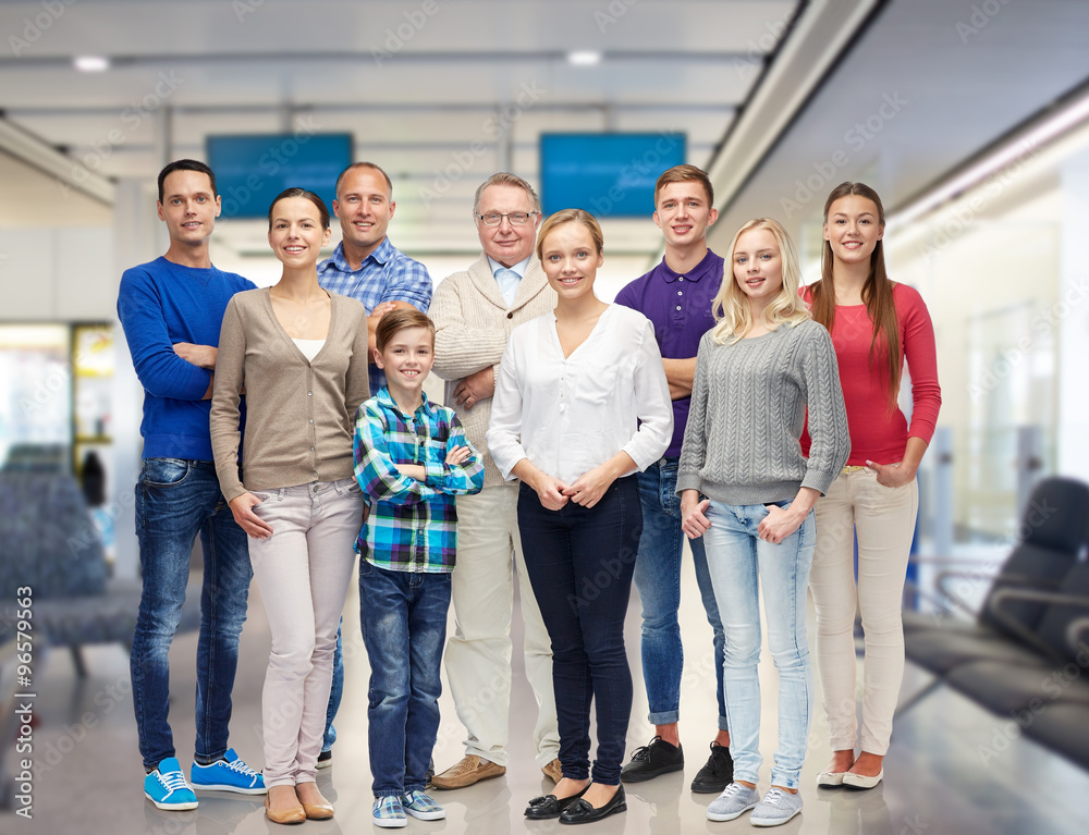 Canvas Prints group of smiling people