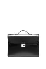 Black men briefcase isolated over white