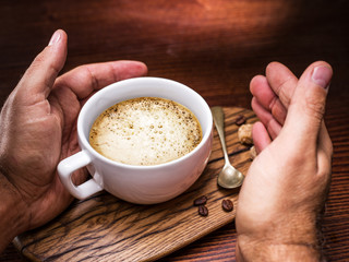 Cup of cappuccino.