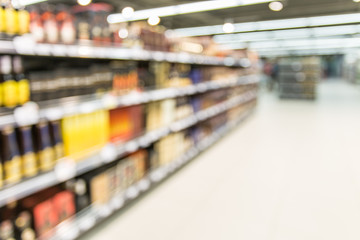 Blurred interior of shopping mall.