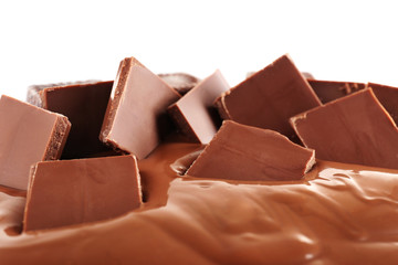 Chocolate isolated on white