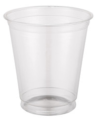 Empty plastic cup. File contains clipping paths.