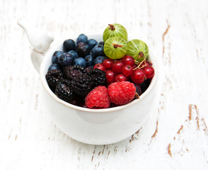 Cup  with berries