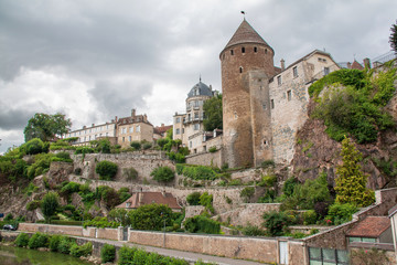 Vue générale, Sémur en Auxois, Côte d'Or, Bourgogne, France