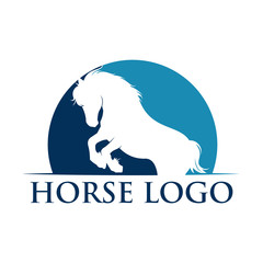 Simple Standing Horse Logo Template