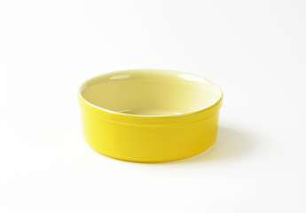 Yellow souffle dish