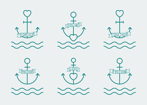 Anchor And Heart Set