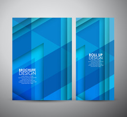 Brochure business design template or roll up. Vector Illustration 
