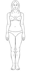 Woman Body outline