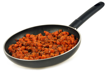 Poêlée de dés de carottes aux herbes