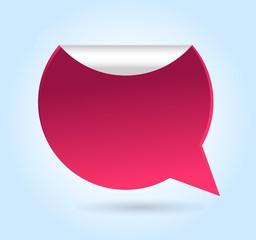 Bubble quote comma symbol badge vector