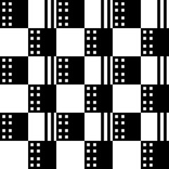 Fototapeta premium Seamless Square and Stripe Pattern