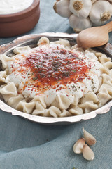 Mantı. Traditional Turkish meal. - 96589982