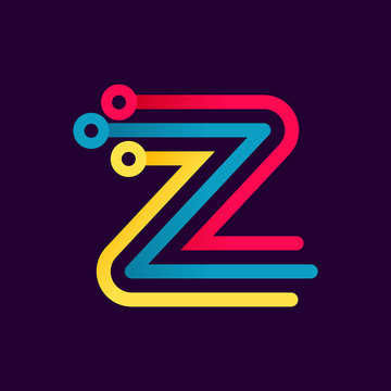 Z letter formed by electric line.