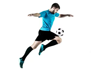 Foto op Canvas Soccer player Man Isolated © snaptitude