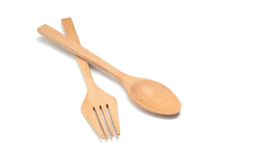 Wooden Spoon isolated on white background